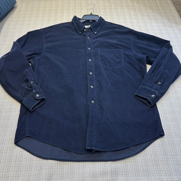 J.Crew Other - J.Crew Oarsman Corduroy Button Down Shirt Mens XL Navy Blue Long Sleeve Layering